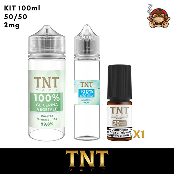 Kit Base Neutra 50/50 100ml 2mg/ml nicotina - Tnt Vape