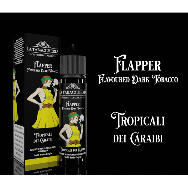 TROPICALI DEI CARAIBI - Extra Dry 4Pod - Linea Flapper Juice Tobacco - Liquido Scomposto 20ml - La Tabaccheria